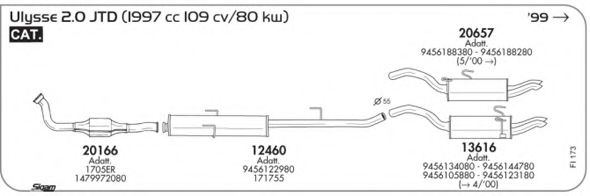 Система выпуска ОГ AKS DASIS SGFI173