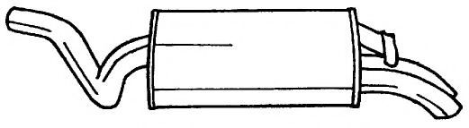 Глушитель выхлопных газов конечный AKS DASIS SG35615