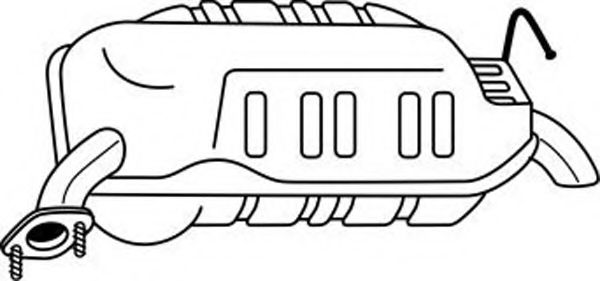 Глушитель выхлопных газов конечный AKS DASIS SG34628