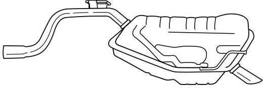 Глушитель выхлопных газов конечный AKS DASIS SG13673