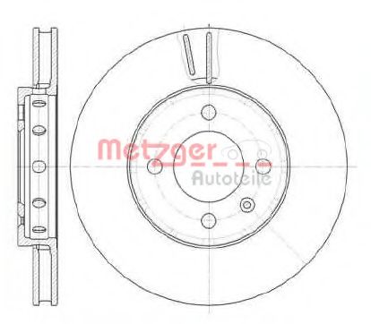 Тормозной диск METZGER 6110682