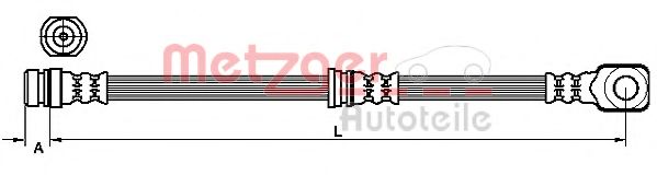 Тормозной шланг METZGER 4110543