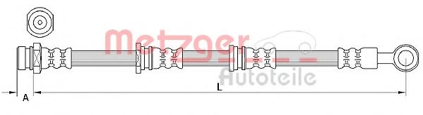 Тормозной шланг METZGER 4110917