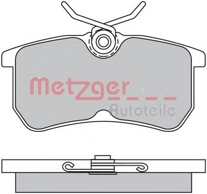 Комплект тормозных колодок, дисковый тормоз METZGER 1170025