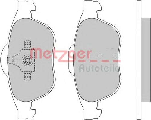 Комплект тормозных колодок, дисковый тормоз METZGER 1170161