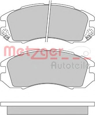 Комплект тормозных колодок, дисковый тормоз METZGER 1170474