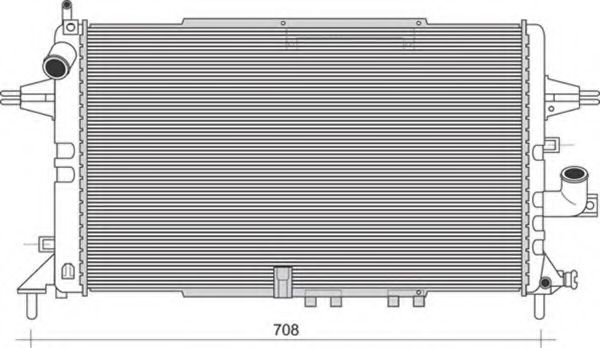 Радиатор, охлаждение двигателя MAGNETI MARELLI 350213976000