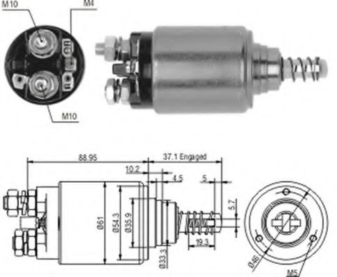 Тяговое реле, стартер MAGNETI MARELLI 940113050187