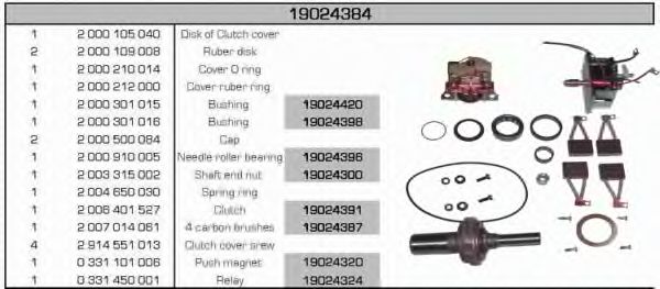 Ремкомплект, стартер EFEL 22600