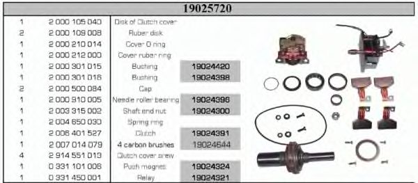 Ремкомплект, стартер EFEL 22556