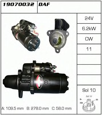 Стартер DELCO REMY 19070032