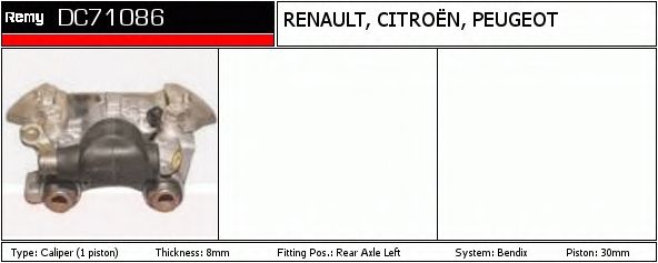 Тормозной суппорт DELCO REMY DC71086