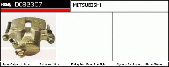 Тормозной суппорт DELCO REMY DC82307