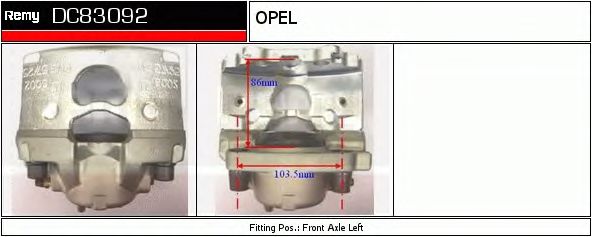 Тормозной суппорт DELCO REMY DC83092