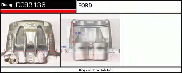 Тормозной суппорт DELCO REMY DC83136