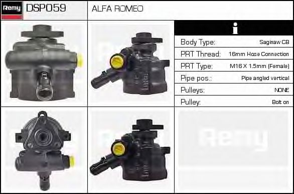 Гидравлический насос, рулевое управление DELCO REMY DSP059