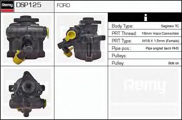Гидравлический насос, рулевое управление DELCO REMY DSP125