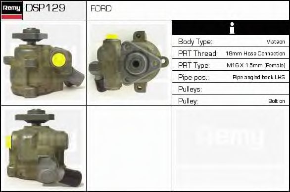 Гидравлический насос, рулевое управление DELCO REMY DSP129