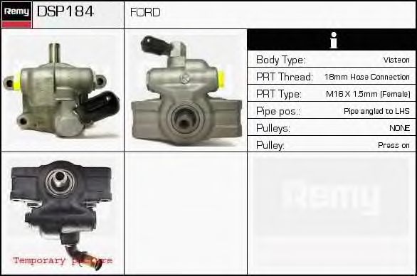 Гидравлический насос, рулевое управление DELCO REMY DSP184