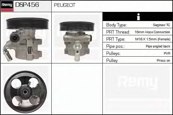 Гидравлический насос, рулевое управление DELCO REMY DSP456