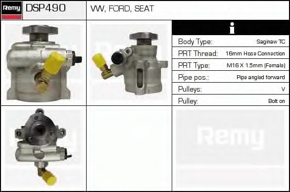 Гидравлический насос, рулевое управление DELCO REMY DSP490