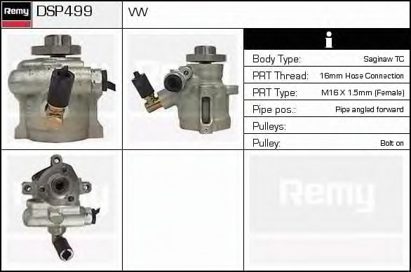 Гидравлический насос, рулевое управление DELCO REMY DSP499