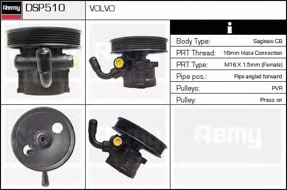 Гидравлический насос, рулевое управление DELCO REMY DSP510