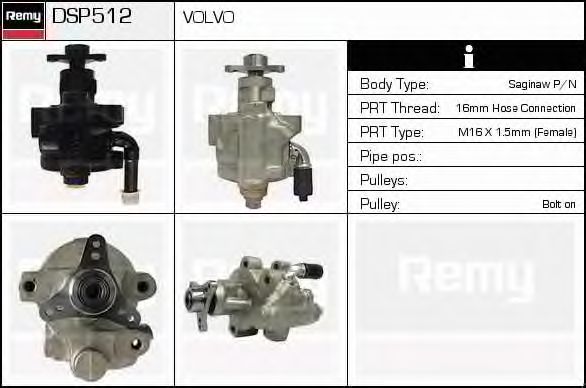 Гидравлический насос, рулевое управление DELCO REMY DSP512