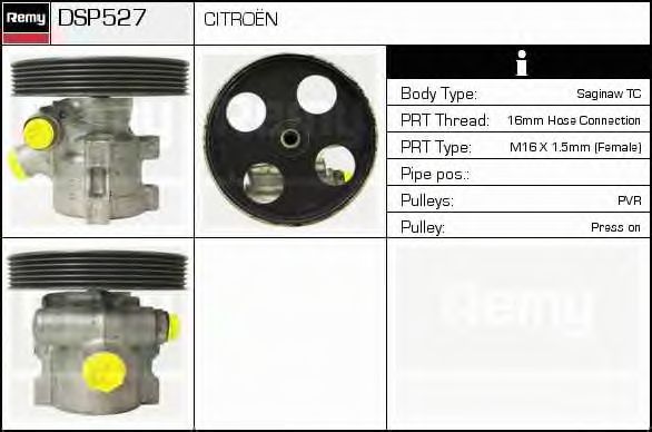 Гидравлический насос, рулевое управление DELCO REMY DSP527