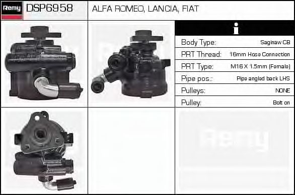 Гидравлический насос, рулевое управление DELCO REMY DSP6958