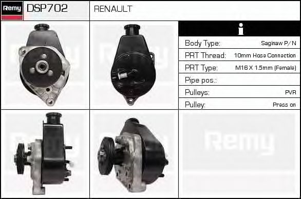 Гидравлический насос, рулевое управление DELCO REMY DSP702