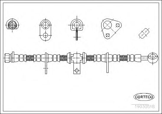 Тормозной шланг CORTECO 19030518