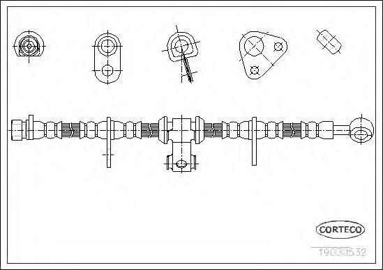 Тормозной шланг CORTECO 19030532
