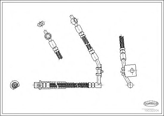 Тормозной шланг CORTECO 19032204