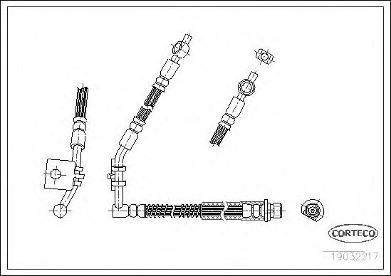 Тормозной шланг CORTECO 19032217