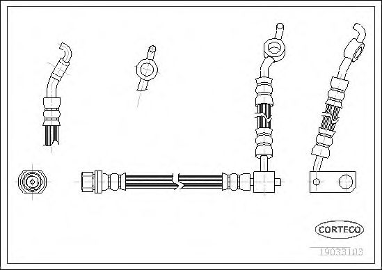 Тормозной шланг CORTECO 19033103