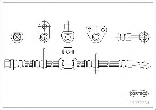 Тормозной шланг CORTECO 19032754