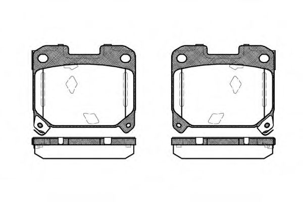 Комплект тормозных колодок, дисковый тормоз ROADHOUSE 2475.04
