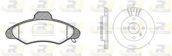 Комплект тормозов, дисковый тормозной механизм ROADHOUSE 8331.01