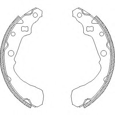 Комплект тормозных колодок REMSA 438101