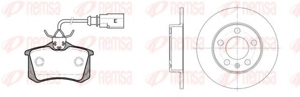 Комплект тормозов, дисковый тормозной механизм REMSA 8263.10