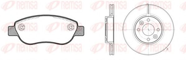 Комплект тормозов, дисковый тормозной механизм REMSA 81069.00