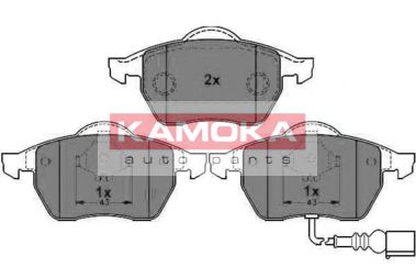 Комплект тормозных колодок, дисковый тормоз KAMOKA JQ1012926