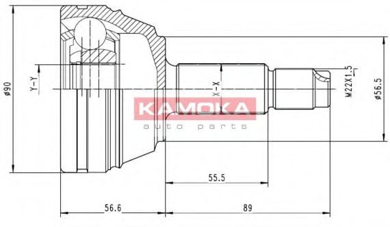Шарнирный комплект, приводной вал KAMOKA 6710