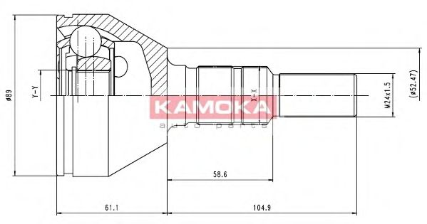 Шарнирный комплект, приводной вал KAMOKA 6035