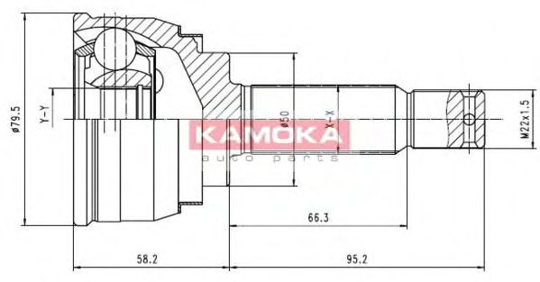 Шарнирный комплект, приводной вал KAMOKA 6088