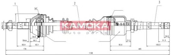 Приводной вал KAMOKA CT1138917A