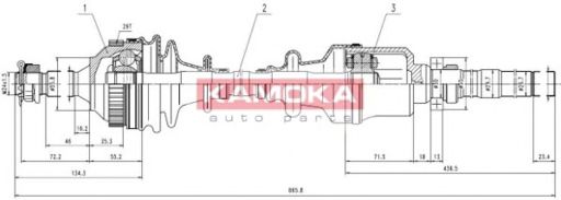 Приводной вал KAMOKA CT1138925A