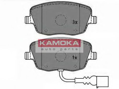 Комплект тормозных колодок, дисковый тормоз KAMOKA JQ1013324