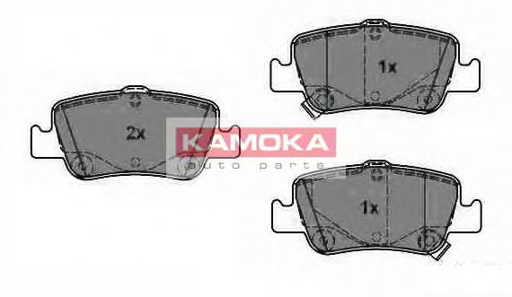 Комплект тормозных колодок, дисковый тормоз KAMOKA JQ1018096